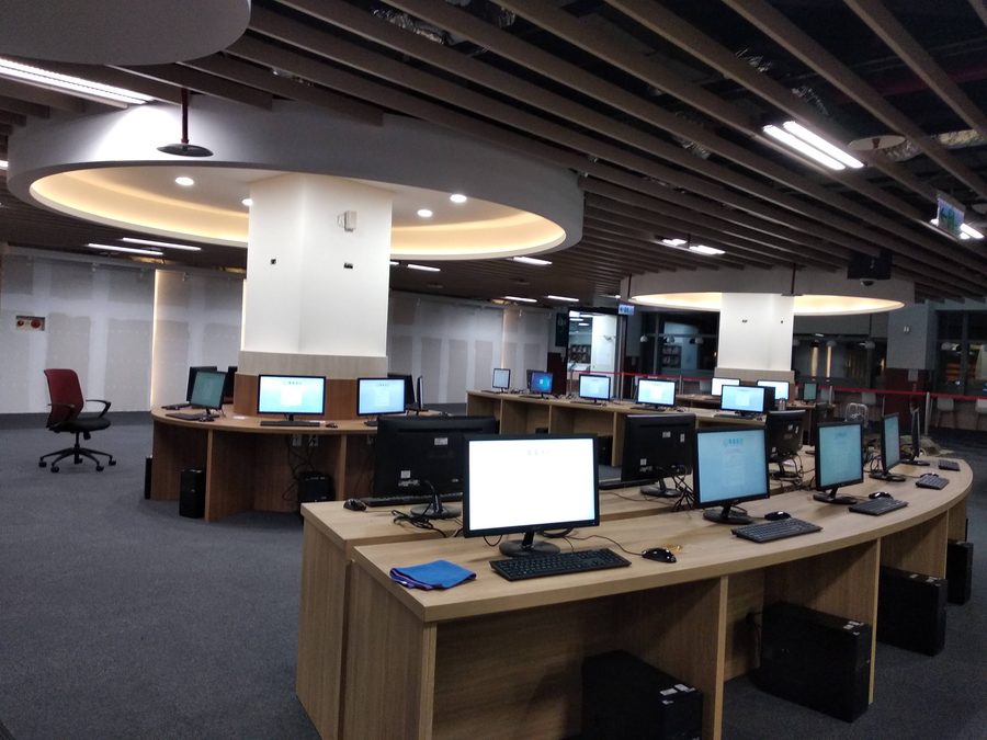 國立臺灣圖書館 · 1樓資訊檢索區天花格柵設計裝修工程